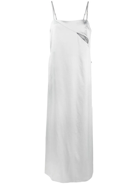  Low Classic Cut-out Sleeveless Midi Dress - Silver 