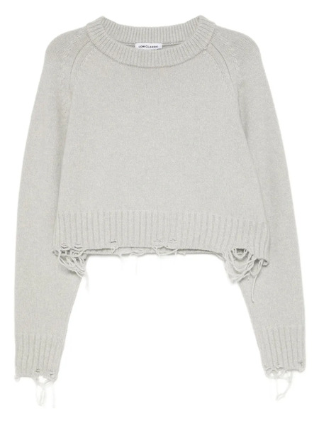  Low Classic Damaged Knitted Top - Grey 