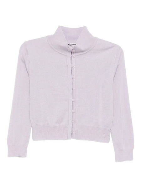  Low Classic High Neck Cardigan - Purple 
