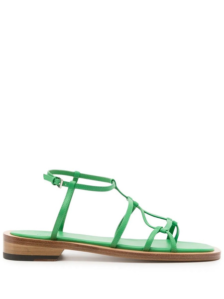  Low Classic Open-toe Heeled Sandals - Green 