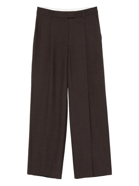  Low Classic Pleated-front Trousers - Brown 