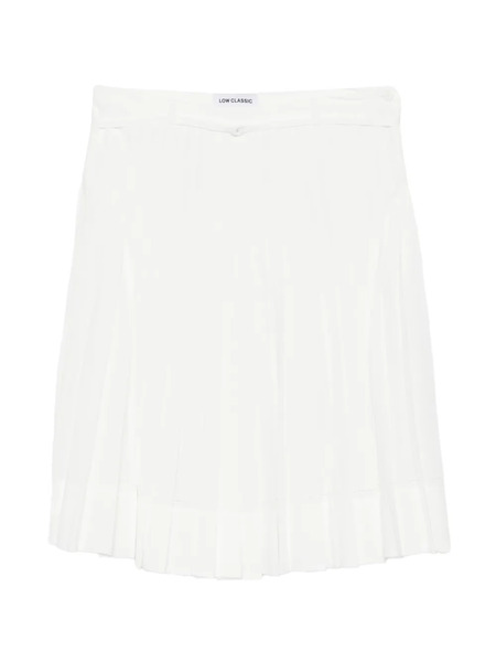  Low Classic Pleated Midi Skirt - White 