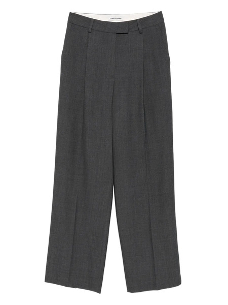  Low Classic Pleated Tailored Trousers - Grey 