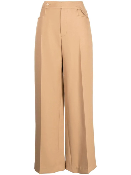  Low Classic Pressed-crease Straight Trousers - Brown 