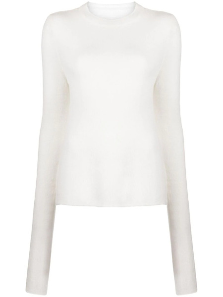  Low Classic Semi-sheer Fine-knit Jumper - White 