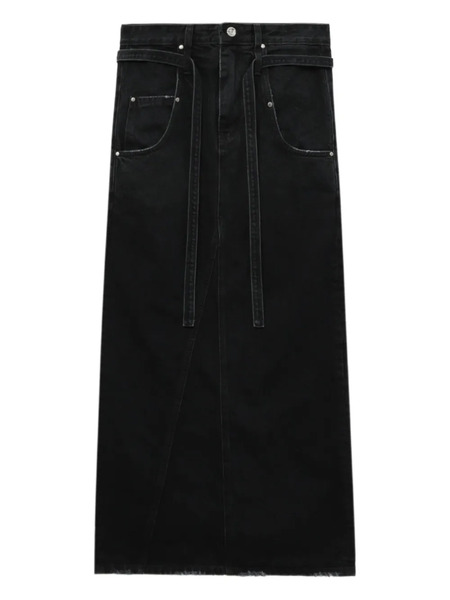  Low Classic Tie-detail Maxi Skirt - Black 
