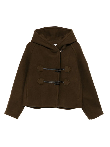  Low Classic Wool Blend Single-breasted Coat - Brown 