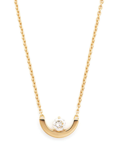  Loyal.e Paris 18kt Yellow Gold Intrépide Petit Arc Diamond Necklace 