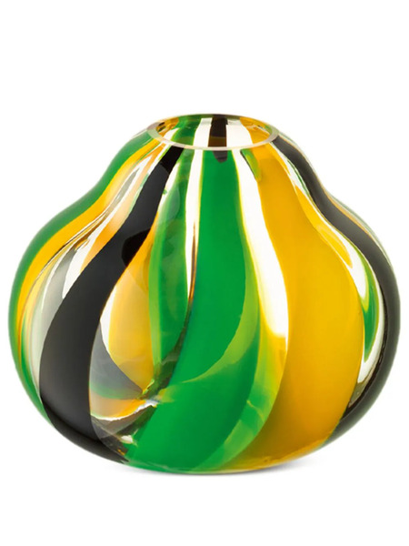  Lsa International Folk Glass Vase (11cm X 14.4cm) - Green 