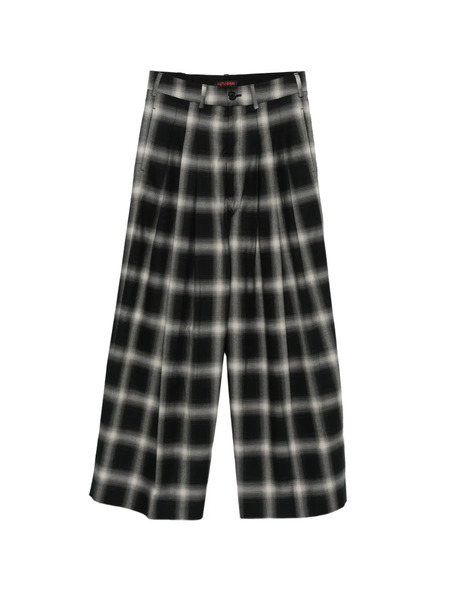  LỰu ĐẠn Checked Trousers - Black 