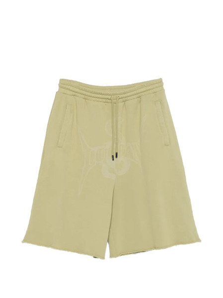  LỰu ĐẠn Graphic Raw-hem Shorts - Green 