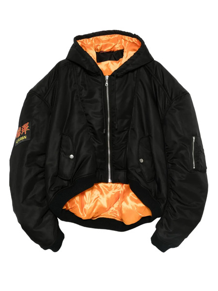  LỰu ĐẠn Hooded Bomber Jacket - Black 