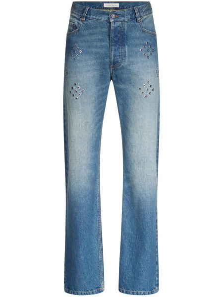  Ludovic De Saint Sernin Eyelet-embellished Jeans - Blue 