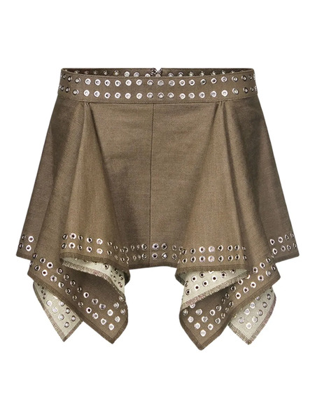  Ludovic De Saint Sernin Ice Skating Mini Skirt - Brown 