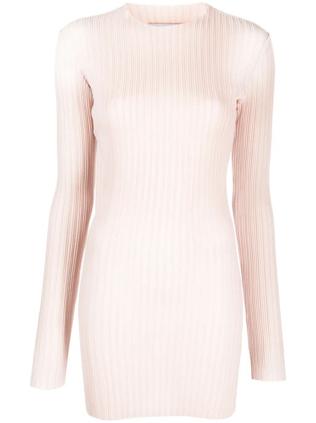  Ludovic De Saint Sernin Pleated Long-sleeved Minidress - Pink 
