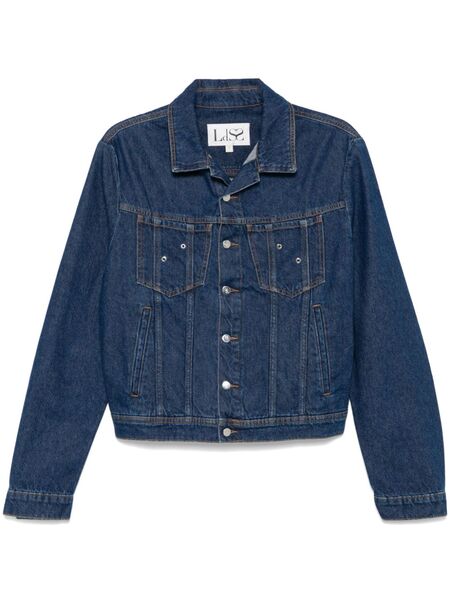  Ludovic De Saint Sernin Self Portrait-print Denim Jacket - Blue 