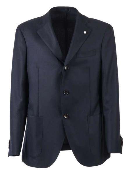  Luigi Bianchi Mantova Button Blazer - Blue 