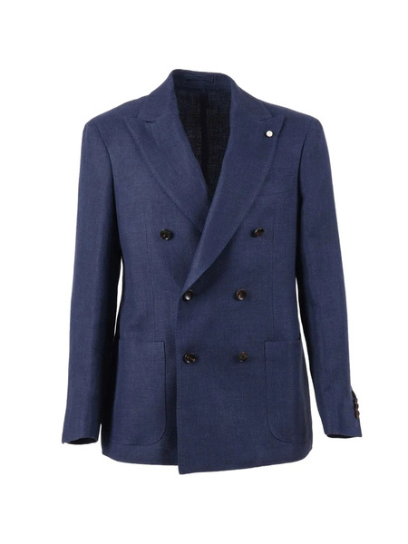  Luigi Bianchi Mantova Double-breasted Suit Jacket - Blue 