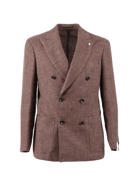  Luigi Bianchi Mantova Double-breasted Suit Jacket - Brown 
