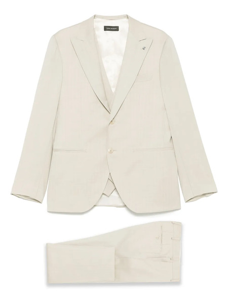  Luigi Bianchi Mantova Herringbone-pattern Suit - Neutrals 