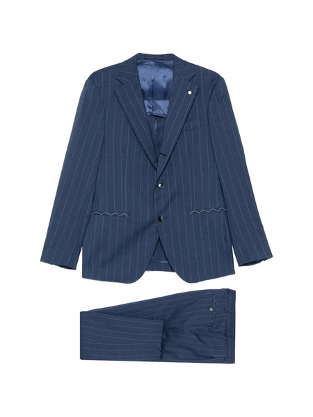  Luigi Bianchi Mantova Pinstripe-pattern Suit - Blue 