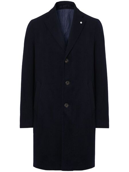  Luigi Bianchi Mantova Single-breasted Coat - Blue 