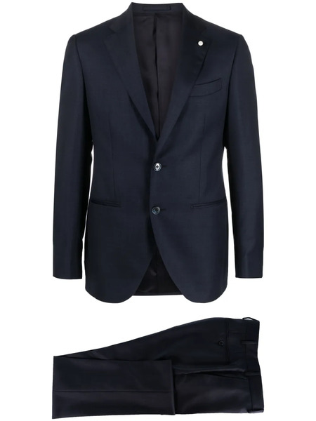  Luigi Bianchi Mantova Single-breasted Virgin Wool Suit - Blue 
