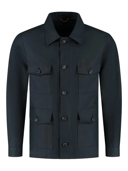  Luigi Borrelli Button-fastening Flap-pocket Overshirt - Blue 