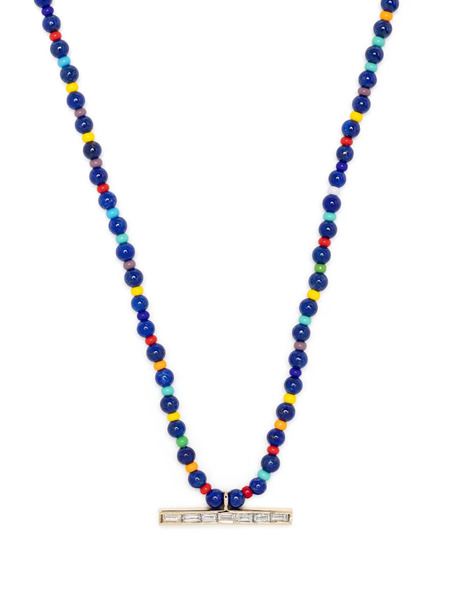  Luis Morais 14kt Yellow Gold Diamond Beaded Necklace 