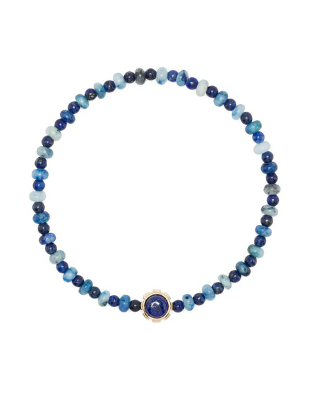  Luis Morais 14kt Yellow Gold Gemstone Bead Bracelet 