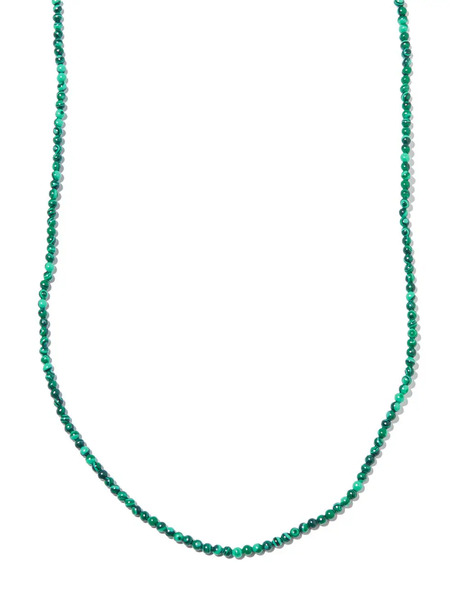  Luis Morais 14kt Yellow Gold Malachite Beaded Necklace 