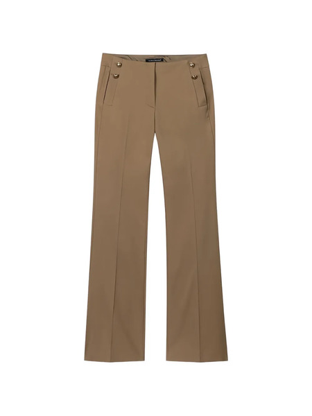  Luisa Cerano Buttoned Flared Trousers - Brown 