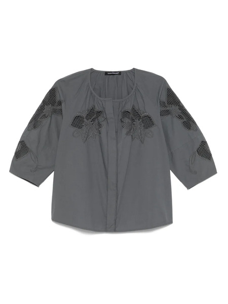  Luisa Cerano Cotton Blouse - Grey 