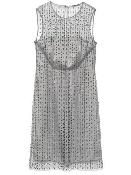  Luisa Cerano Mesh Mini Dress - Grey 