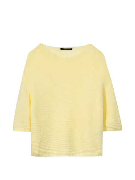  Luisa Cerano Short-sleeved Wool Sweater - Yellow 