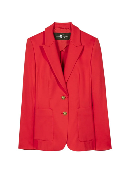  Luisa Cerano Two-button Gabardine Blazer - Red 