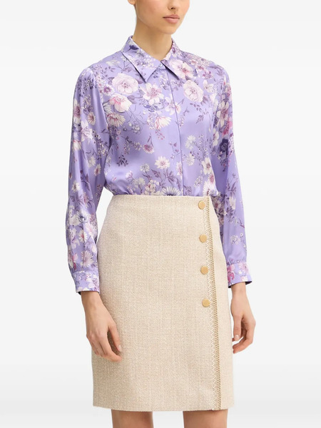  Luisa Spagnoli Bagheria Floral Print Shirt - Purple 
