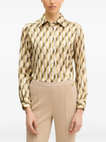  Luisa Spagnoli Belpasso Geometric Pattern Shirt - Green 