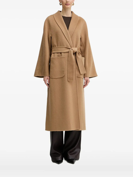  Luisa Spagnoli Belted Pocket Coat - Brown 