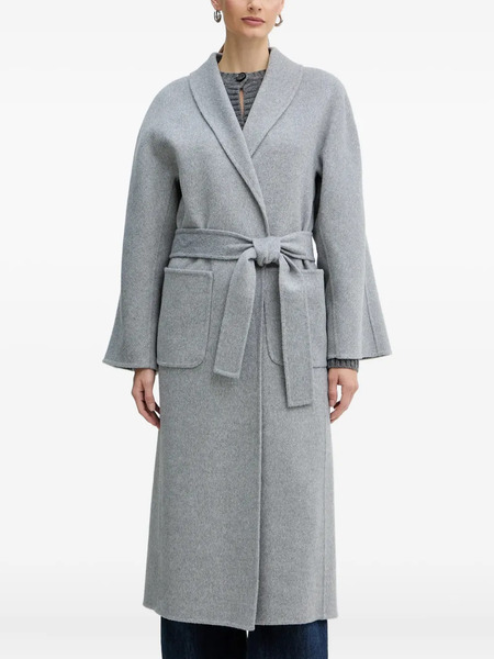  Luisa Spagnoli Belted Pocket Coat - Grey 