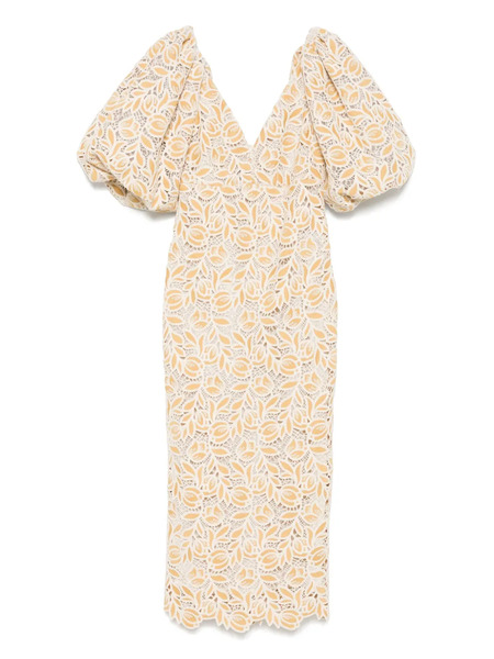  Luisa Spagnoli Crochet Midi Dress - Neutrals 