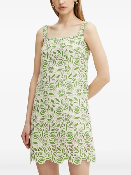  Luisa Spagnoli Floral-lace Mini Dress - Green 