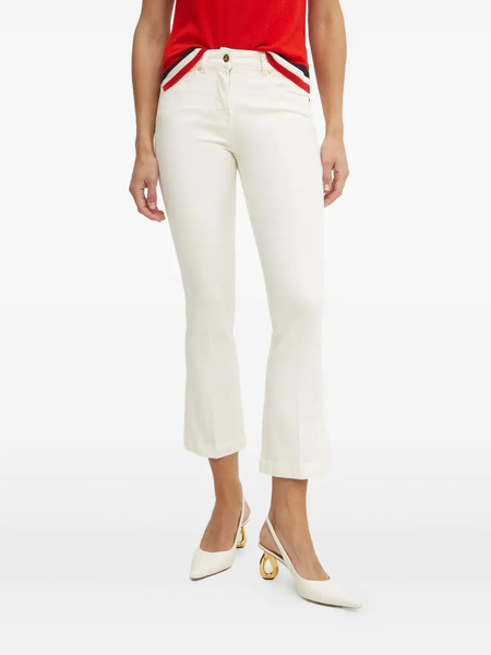  Luisa Spagnoli Logo-plaque Flared Jeans - White 