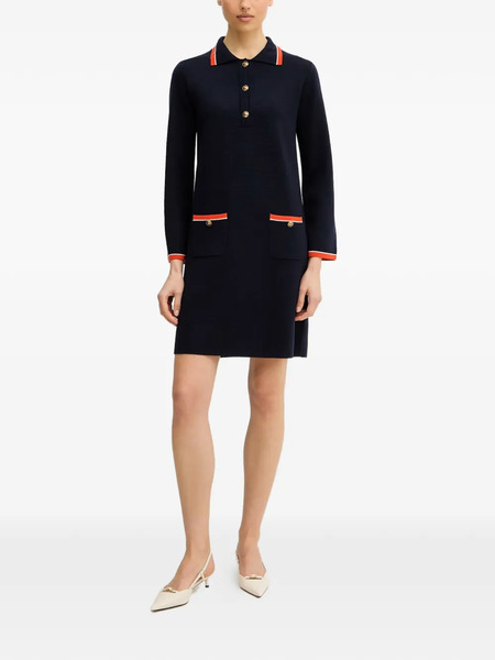  Luisa Spagnoli Mariolina Button-pocket Mini Dress - Blue 