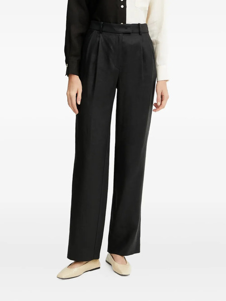  Luisa Spagnoli Pleated Linen Trousers - Black 