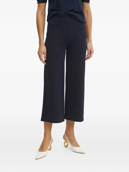  Luisa Spagnoli Ribbed Wide-leg Trousers - Blue 