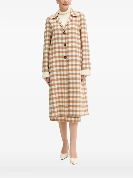  Luisa Spagnoli Scuderia Checked Button-up Coat - Neutrals 