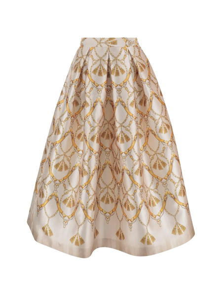  Lunatica Milano Flared Midi Skirt - Neutrals 