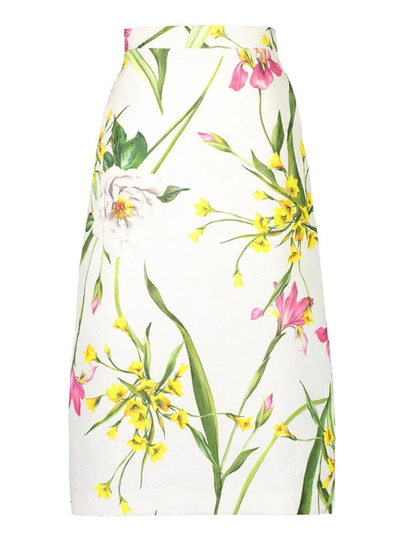  Lunatica Milano Floral Jardin Skirt - White 