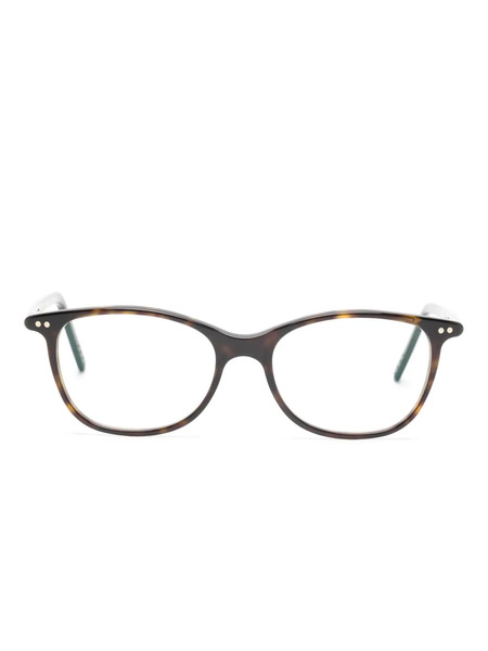  Lunor Geometric-frame Glasses - Brown 